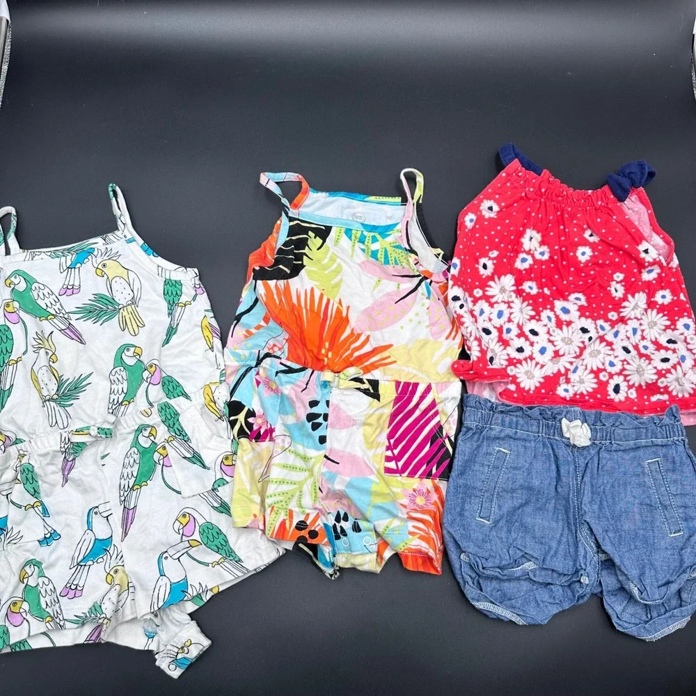 Baby Toddler Girl Clothes Bundle Rompers Shorts Skirt Top Set 9-18 Months‎